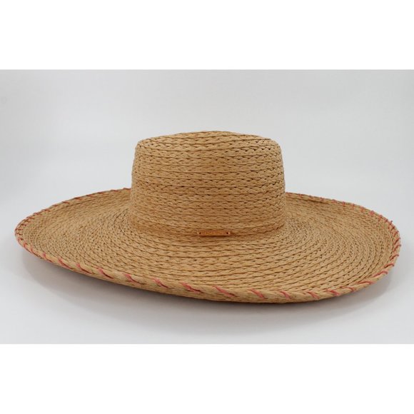 New Vince Camuto Embroidered Panama Hat #HT105 - Picture 2 of 4